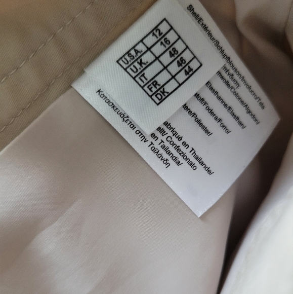 Brooks Brothers Women's Khaki Tan Front Button Pockets Pencil Skirt Size 12 - Picture 6 of 7